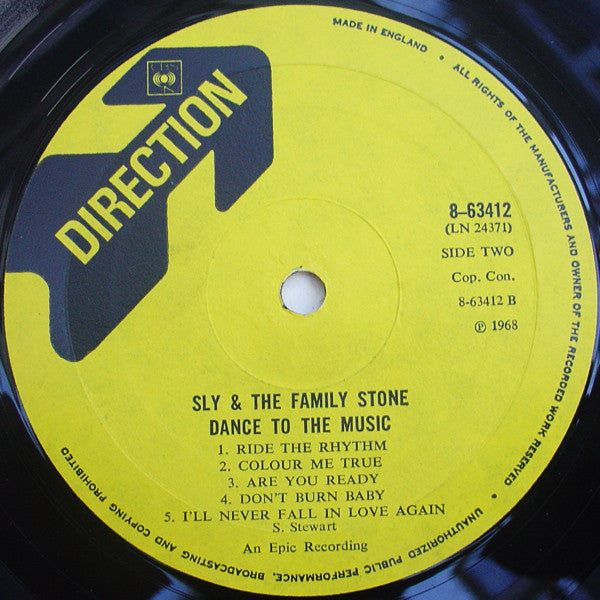 Sly & The Family Stone : Dance To The Music (LP, Album, Mono)