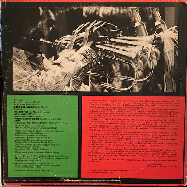 Donald Byrd : Black Byrd (LP, Album, Ter)