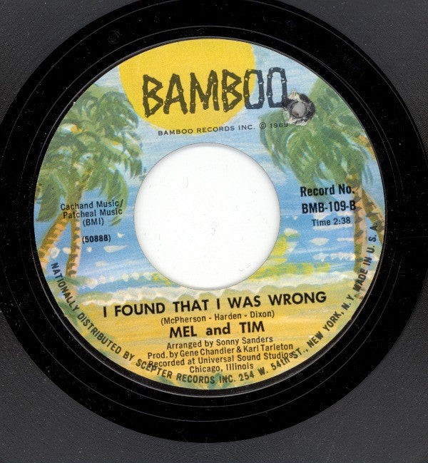 Mel & Tim : Good Guys Only Win In The Movies (7", Styrene)