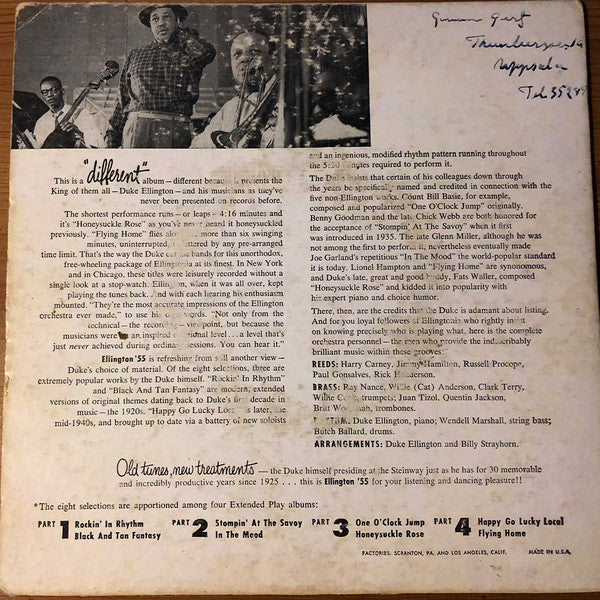 Duke Ellington And His Orchestra : Ellington '55, Part 4 (7", Single)