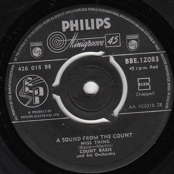 Count Basie Orchestra : A Sound From The Count (7", Single)