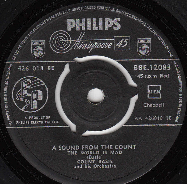 Count Basie Orchestra : A Sound From The Count (7", Single)