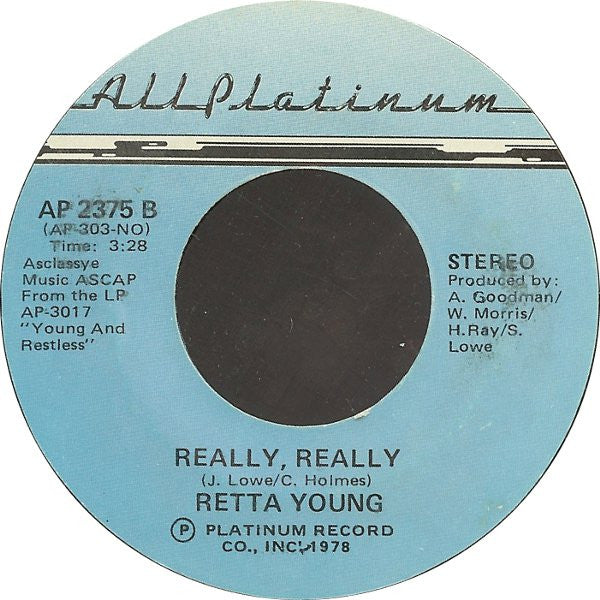 Rhetta Young : My Man Is On His Way (7", Styrene)