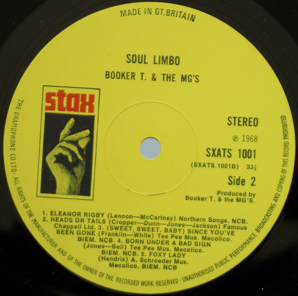 Booker T & The MG's : Soul Limbo (LP, Album, RP)