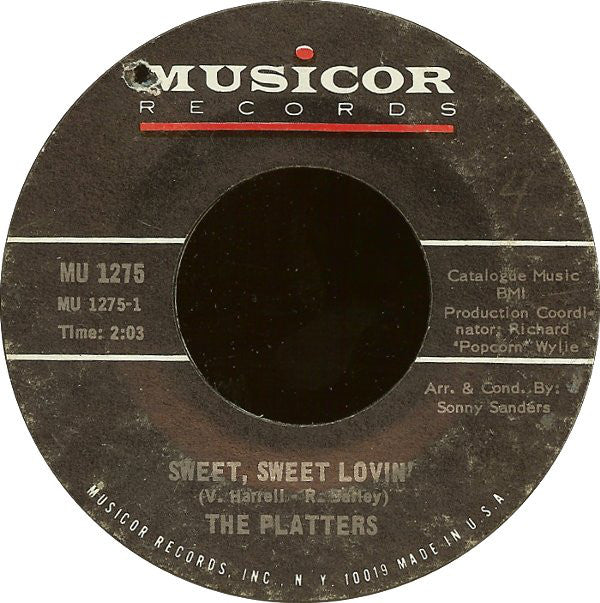 The Platters : Sweet, Sweet Lovin' / Sonata (7", Styrene)
