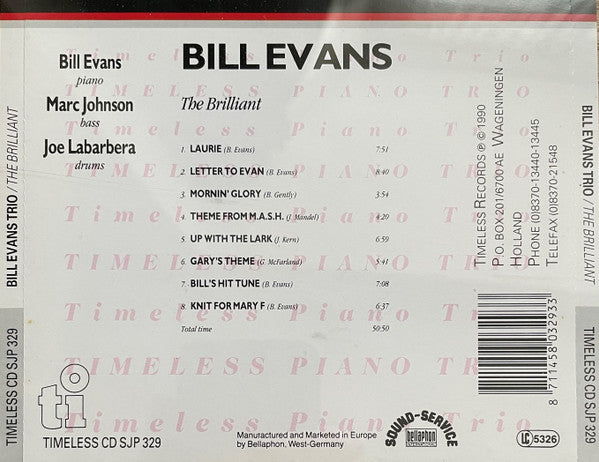 Bill Evans : The Brilliant (CD, Album)