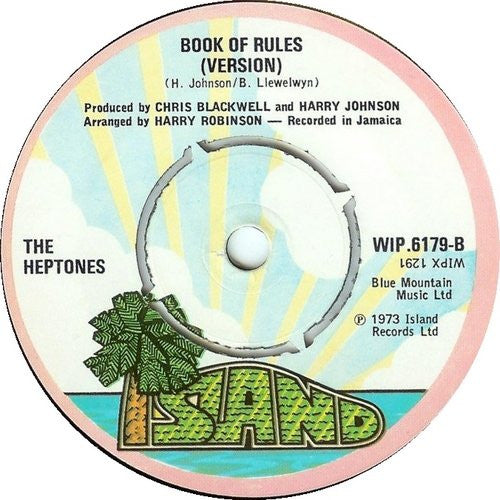 The Heptones : Book Of Rules (7", Pus)