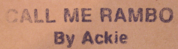 Ackie / Chesse Roots : Call Me Rambo / Rambo Gun Salute (12", RE)