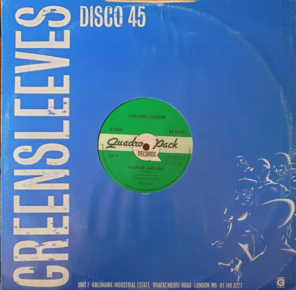 Wayne Marshall (3) / Colonel Casper : I L.O.V.E. / Fear Of Jah Jah (12")