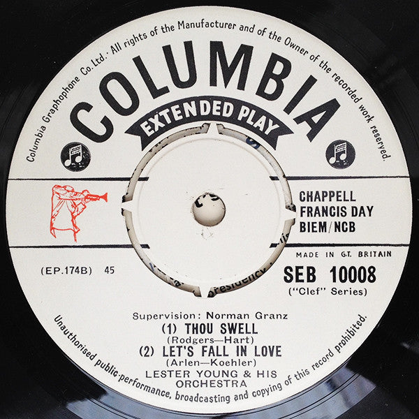 Lester Young And His Orchestra : A Foggy Day (7", EP)
