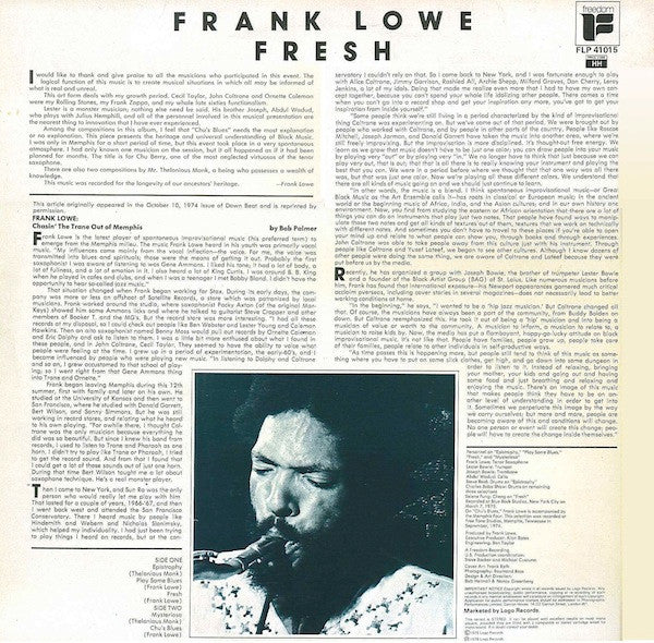 Frank Lowe : Fresh (LP, Album)