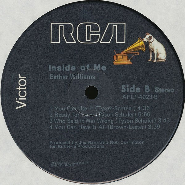 Esther Williams : Inside Of Me (LP, Album, Ind)