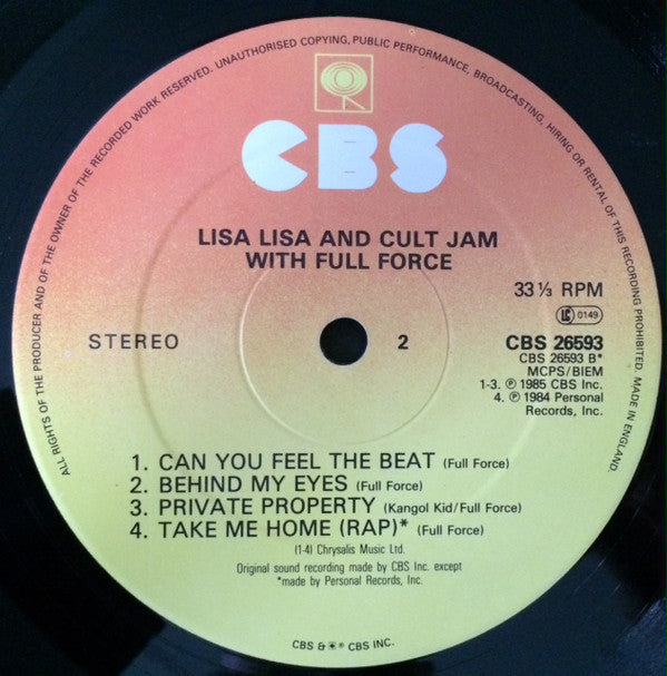 Lisa Lisa & Cult Jam With Full Force : Lisa Lisa & Cult Jam With Full Force (LP, Album)