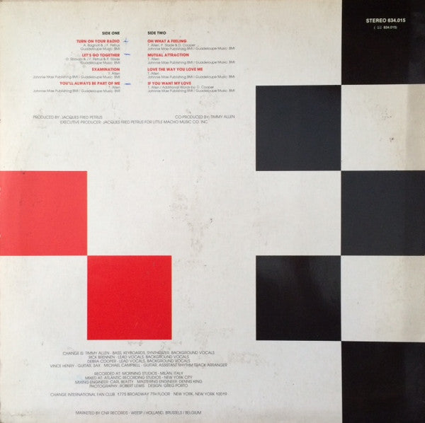 Change : Turn On Your Radio (LP, Album)
