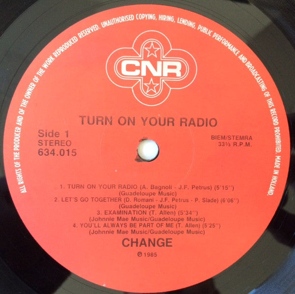 Change : Turn On Your Radio (LP, Album)