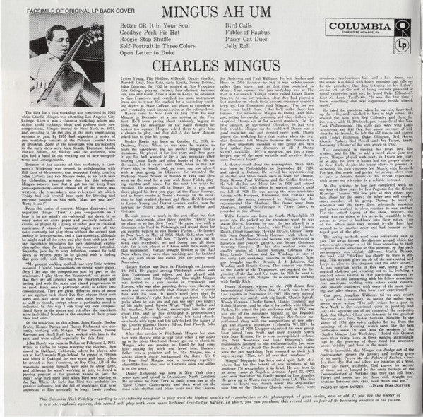 Charles Mingus : Mingus Ah Um (CD, Album, RE, RM)