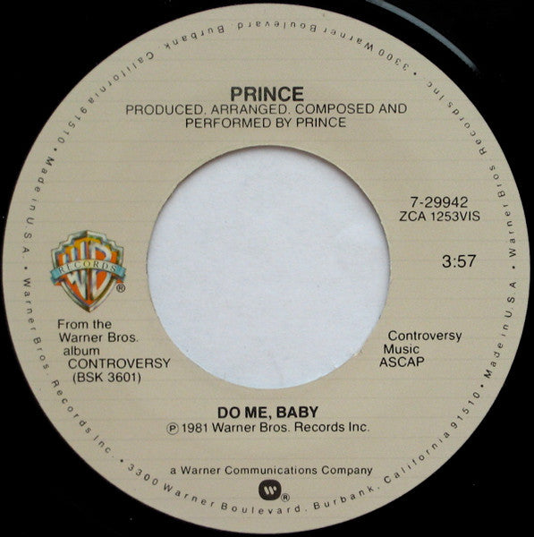 Prince : Do Me, Baby (7", Single, Win)