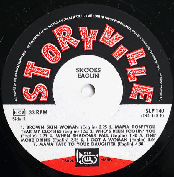 Snooks Eaglin : Blues From New Orleans (Snooks Eaglin Vol. 2) (LP)