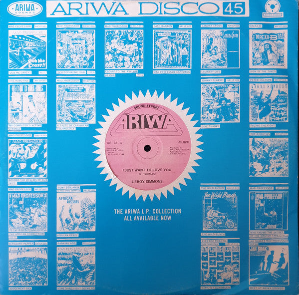 Leroy Simmonds : I Just Want To Love You (12")