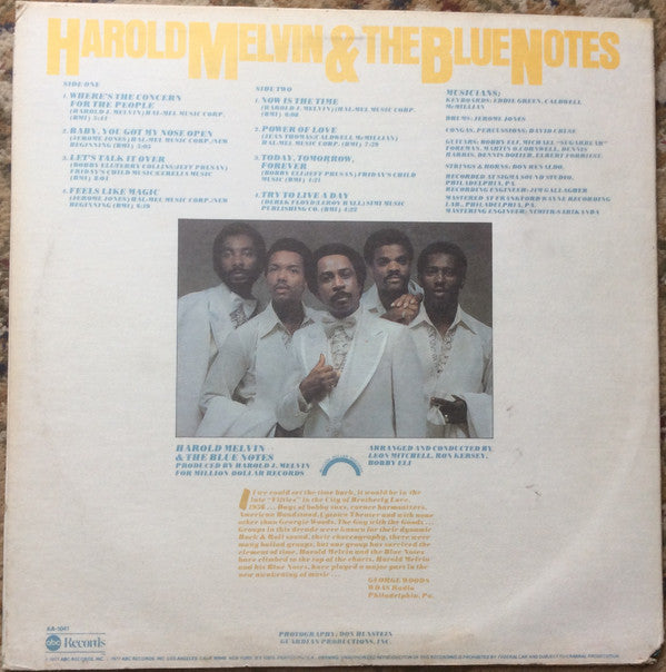 Harold Melvin And The Blue Notes : Now Is The Time (LP, Album, Ter)