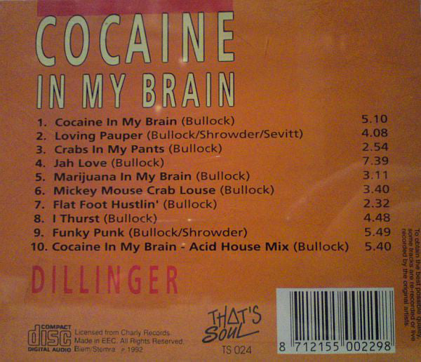 Dillinger : Cocaine In My Brain (CD, Comp, RE)