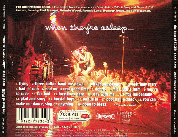 Faces (3) : The Best Of Faces: Good Boys... When They're Asleep... (CD, Comp, RM, RP)
