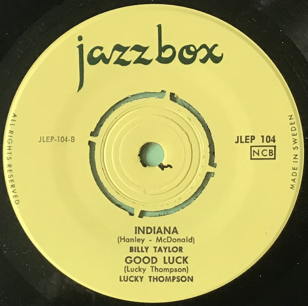 Zoot Sims / Mundell Lowe / Billy Taylor / Lucky Thompson : Let's Not Waltz Tonight / How About You? / Indiana / Good Luck (7", EP, Gre)