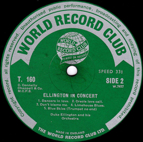 Duke Ellington : Ellington In Concert (LP, Album, Mono, Club)