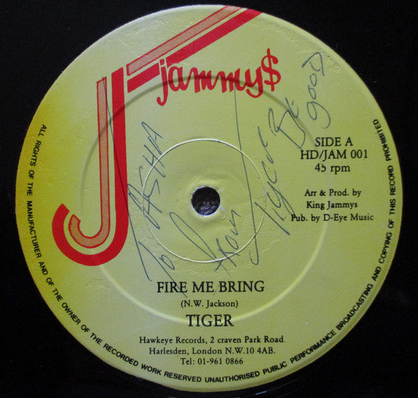 Tiger : Fire Me Bring (12")
