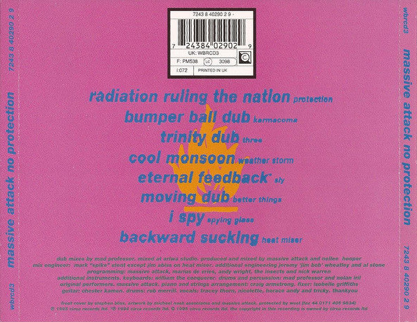 Massive Attack V Mad Professor : No Protection (CD, Album)