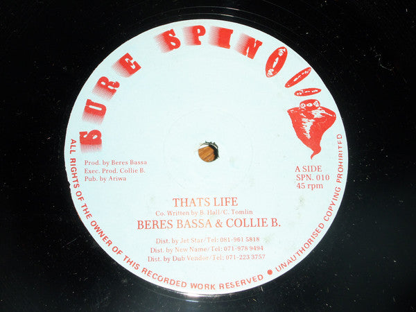 Beres Bassa* & Collie B : Thats Life (12")