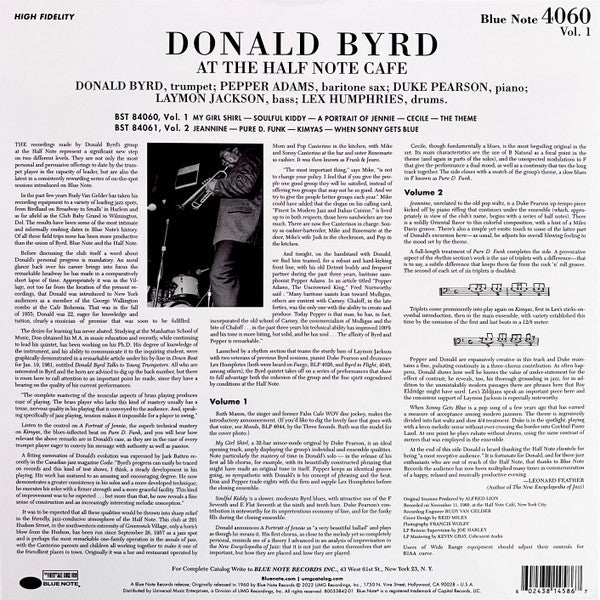 Donald Byrd : At The Half Note Cafe Volume 1 (LP, Album, RE, 180)