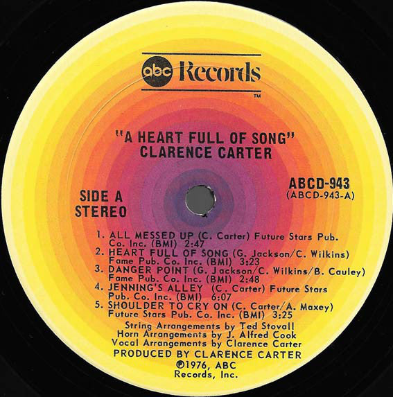 Clarence Carter : A Heart Full Of Song (LP, Album)