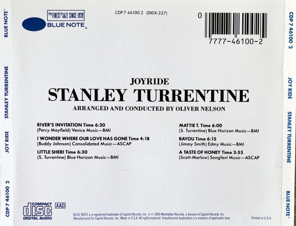 Stanley Turrentine : Joyride (CD, Album, RE)