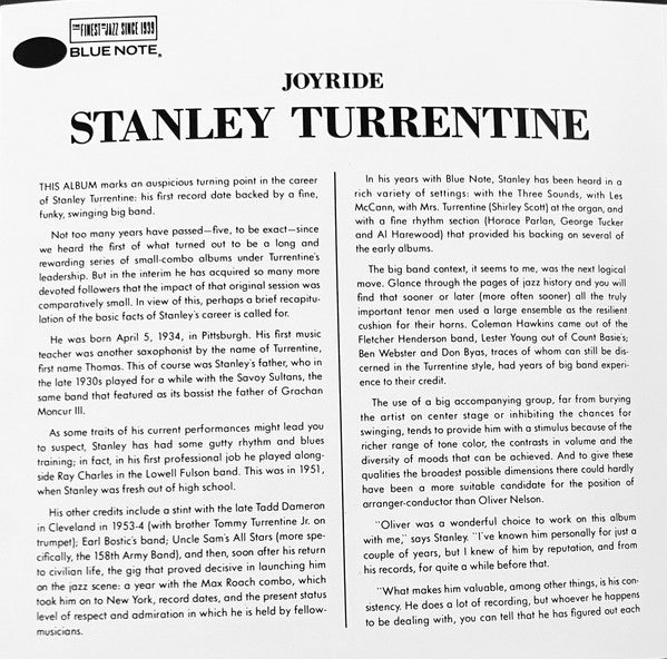 Stanley Turrentine : Joyride (CD, Album, RE)
