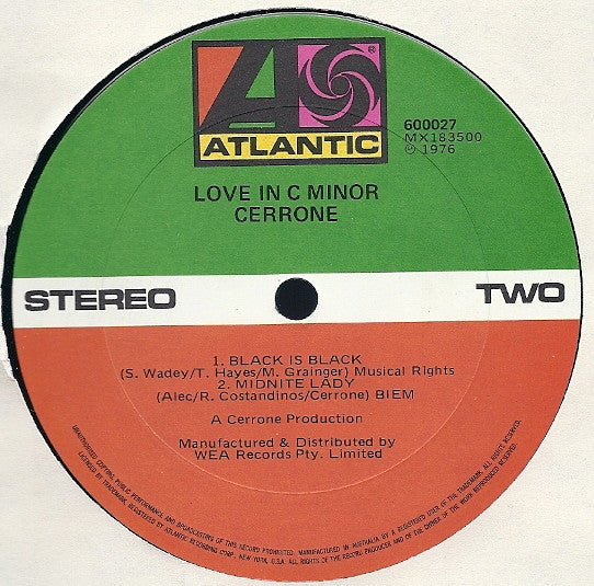Cerrone : Love In C Minor (LP, Album)