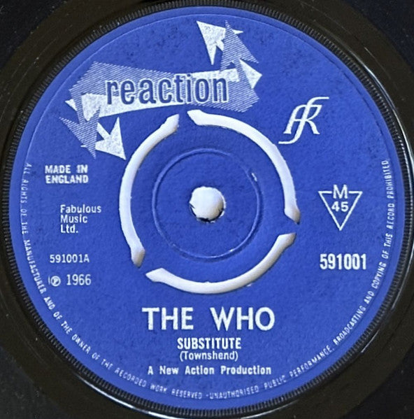 The Who : Substitute / Instant Party (7", Single, Mono, RP, 3-p)