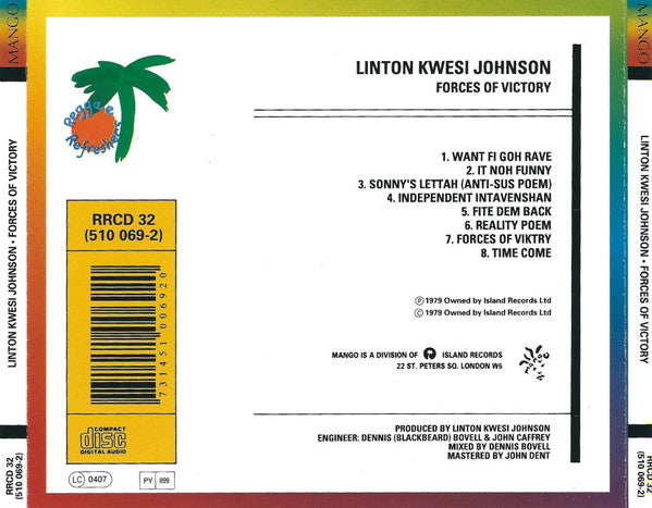 Linton Kwesi Johnson : Forces Of Victory (CD, Album, RE)