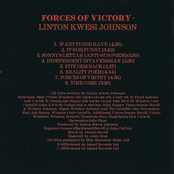Linton Kwesi Johnson : Forces Of Victory (CD, Album, RE)