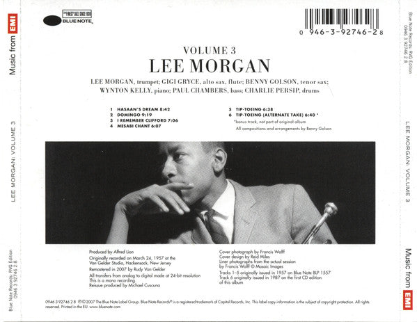 Lee Morgan : Volume 3 (CD, Album, RE, RM)