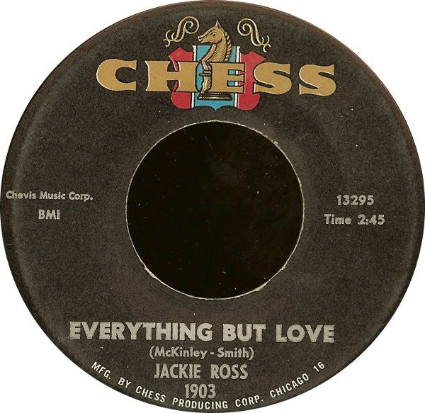 Jackie Ross : Selfish One / Everything But Love (7", Single)