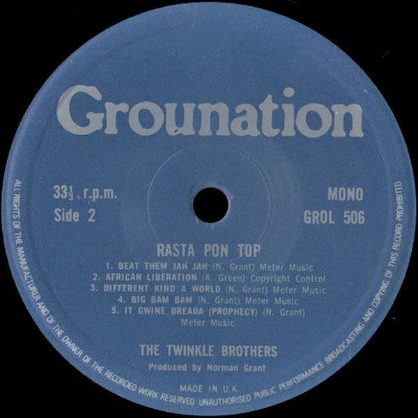 Twinkle Brothers : Rasta Pon Top (LP, Album, Mono)
