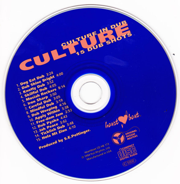Culture : Culture In Dub - 15 Dub Shots (CD, Comp)