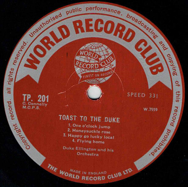 Duke Ellington : Toast To The Duke (LP, RE)