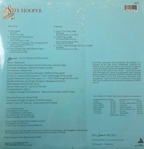 "Stix" Hooper : Lay It On The Line (LP, Album)