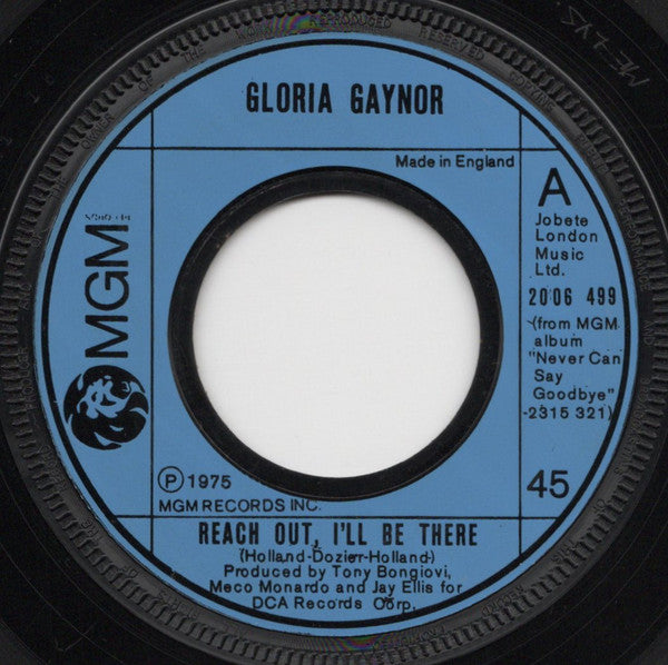 Gloria Gaynor : Reach Out, I'll Be There (7", Single)