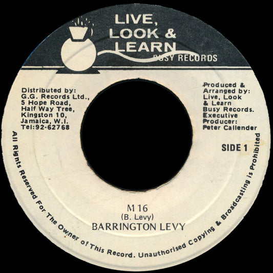 Barrington Levy : M 16 (7")