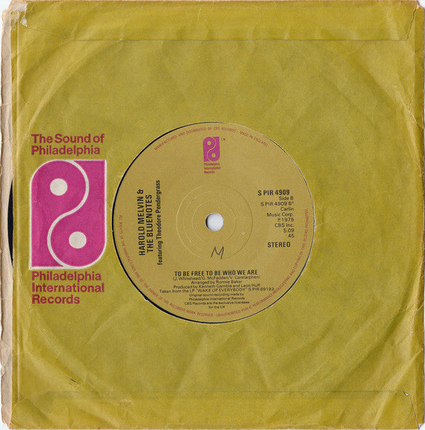 Harold Melvin And The Blue Notes Featuring Teddy Pendergrass : Don't Leave Me This Way (7", Single, Sol)