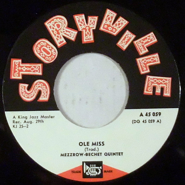 The Mezzrow-Bechet Quintet : Ole Miss / Where Am I (7", Single)