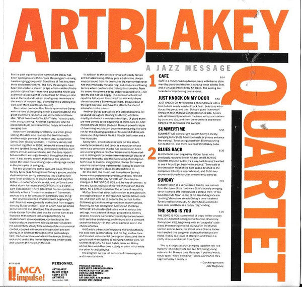 Art Blakey Quartet : A Jazz Message (CD, Album, RE, RM)